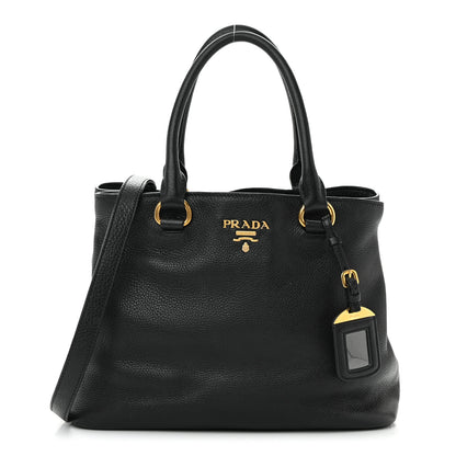 Prada Vitello Daino Tote Nero Black 1 of 23