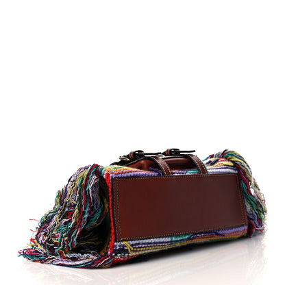 Chloe Calfskin Cashmere Knit Fringe Mini Edith Tote Multicolor 4 of 9