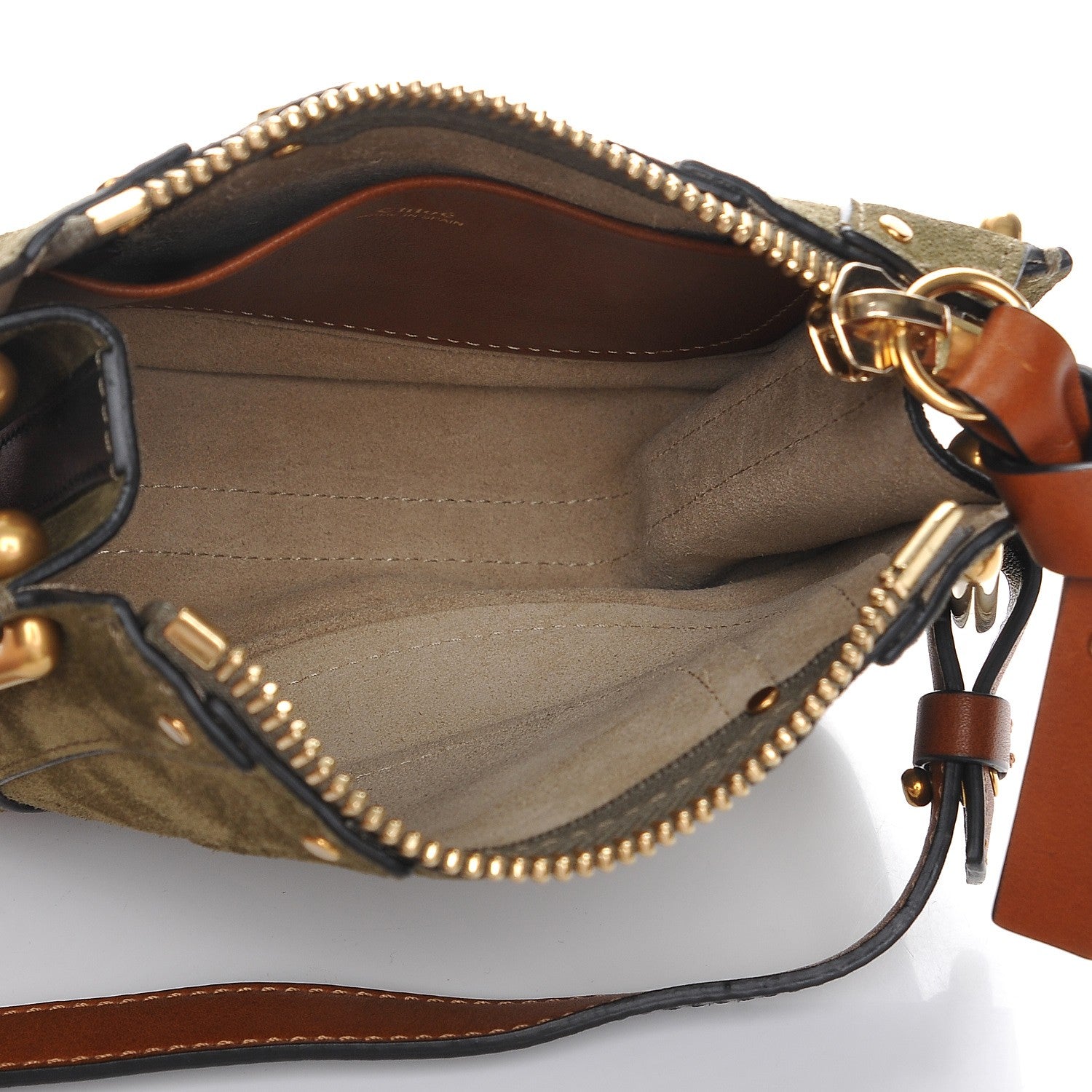 Chloe Suede Calfskin Nano Hayley Hobo Eucalyptus 5 of 7