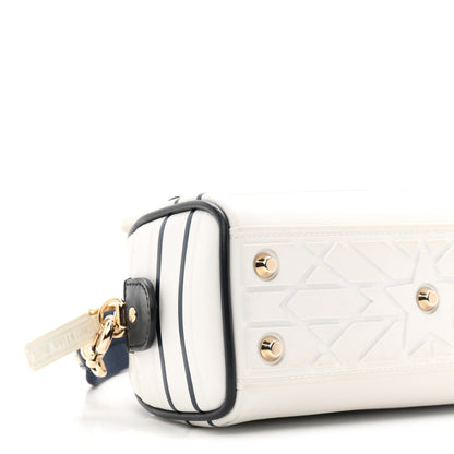 Christian Dior Calfskin Micro Dior Vibe Zip Bowling Bag White 9 of 11