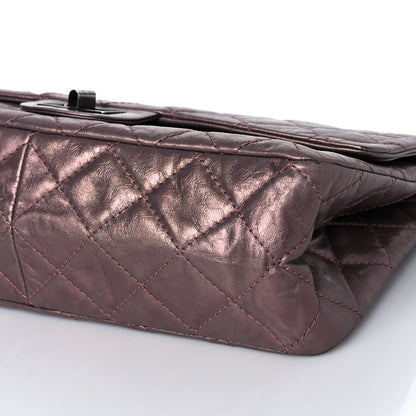 Chanel Metallic Aged Calfskin Quilted 2.55 Reissue 227 Flap Rose Fonce 8 of 9