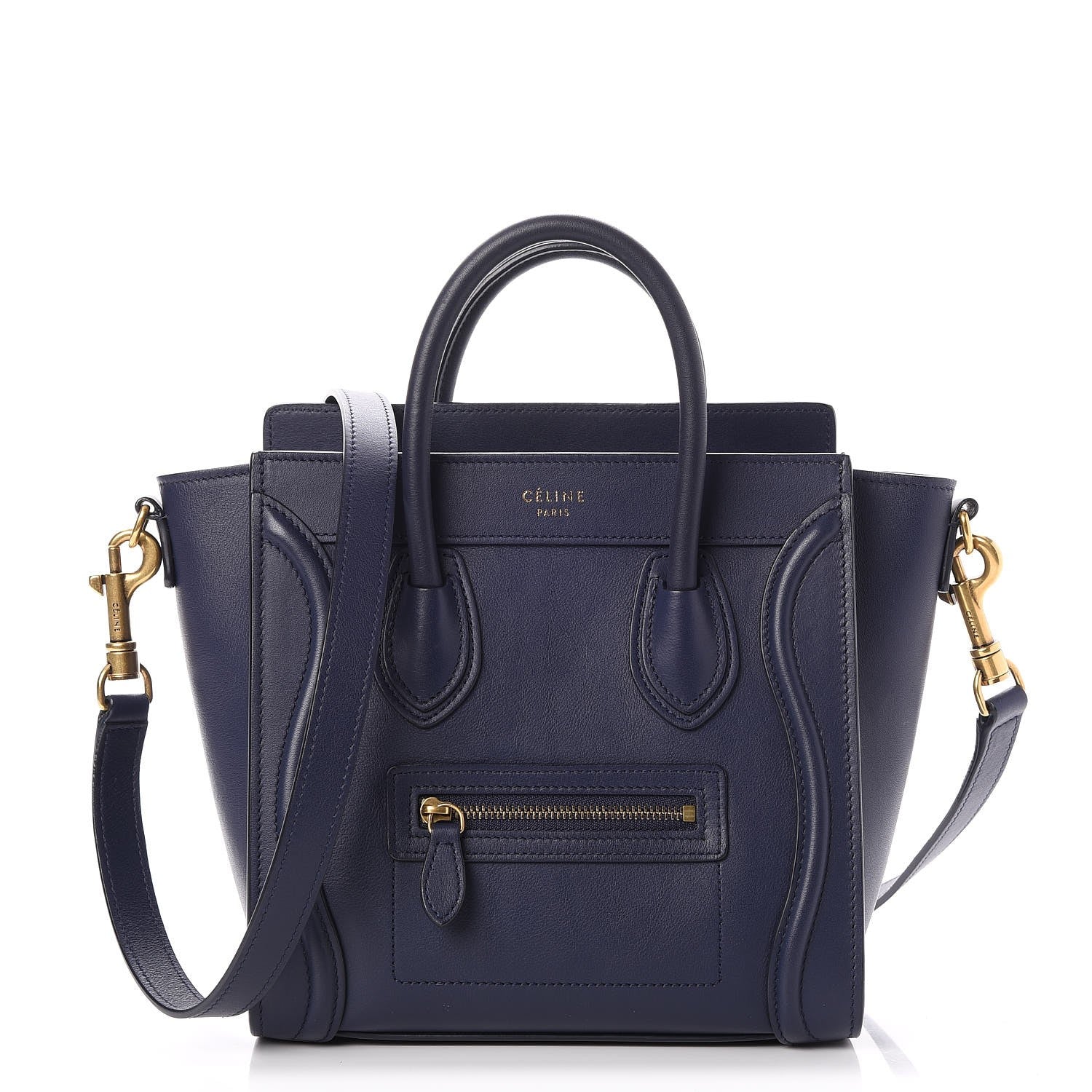Celine Smooth Calfskin Nano Luggage Ink 1 of 7