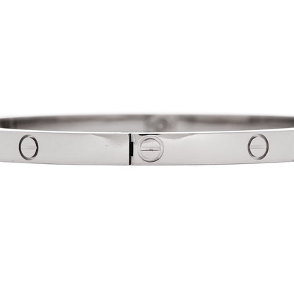 Cartier 18K White Gold Small LOVE Bracelet 16 5 of 8