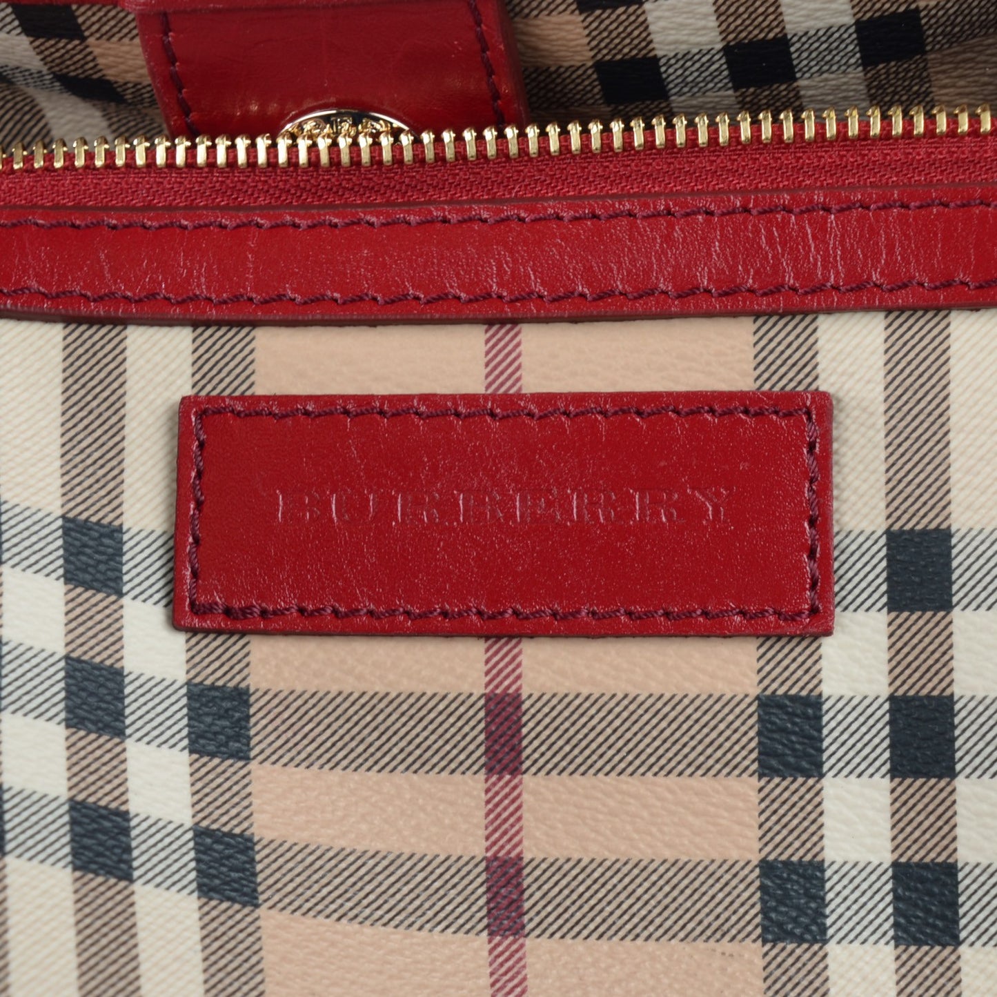 Haymarket Check Small Canterbury Tote Military Red
