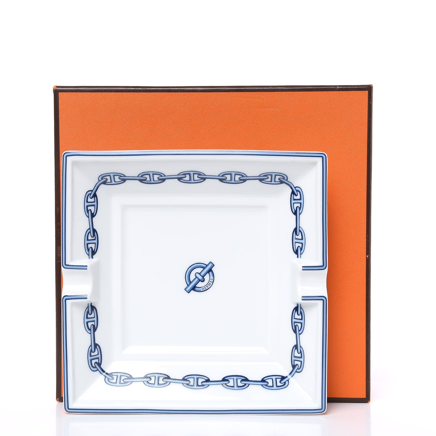 Hermes Printed Porcelain Chaine D'Ancre Ashtray 6 of 6