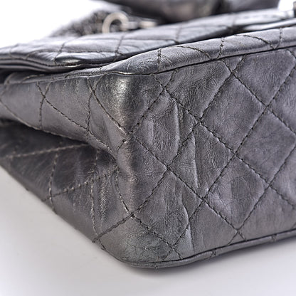 Chanel Metallic Aged Calfskin Quilted 2.55 Reissue 225 Flap Dark Silver 14 of 16