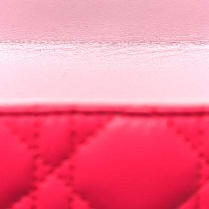 Christian Dior Lambskin Cannage Medium Tri-Color Lady Dior Fuchsia 12 of 13