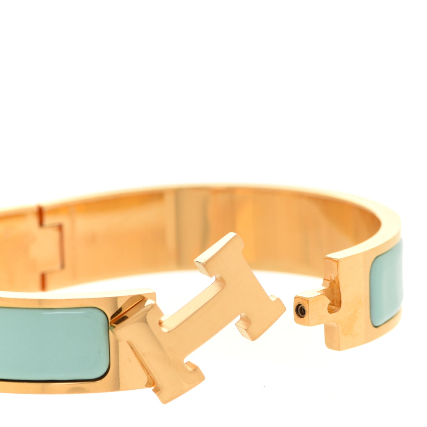 Enamel Narrow Clic Clac H Bracelet PM Lagon