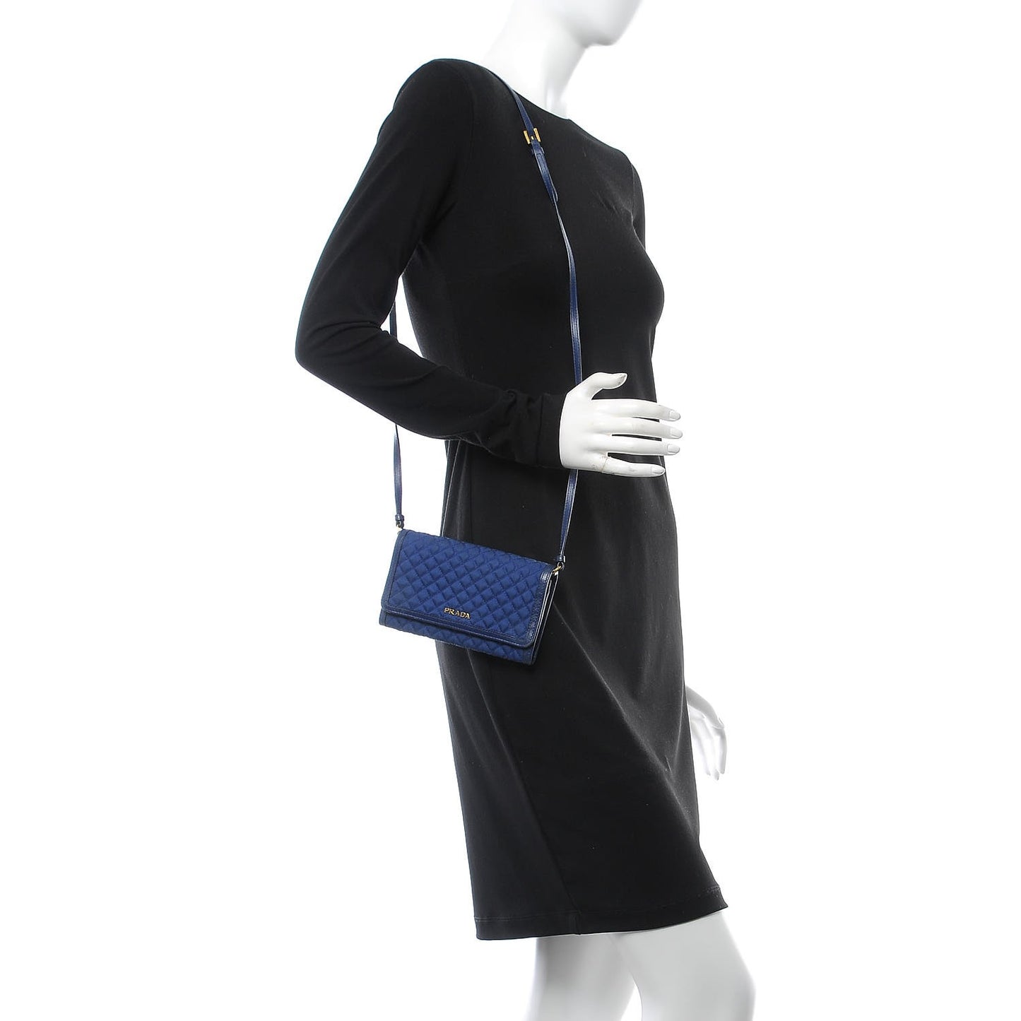 Tessuto Quilted Mini Crossbody Wallet Bleuette