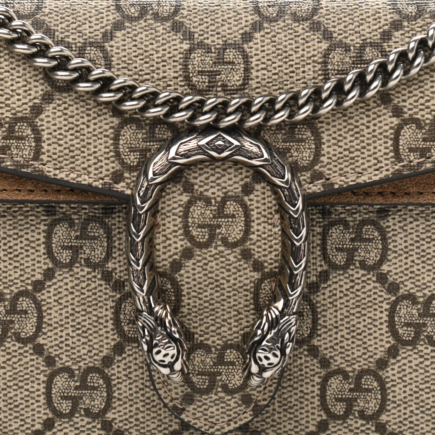 Gucci GG Supreme Monogram Super Mini Dionysus Shoulder Bag Taupe 7 of 12