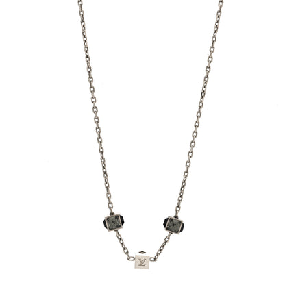 Louis Vuitton Swarovski Gamble Short Necklace Silver 1 of 4