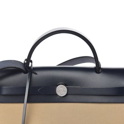 Hermes Vache Hunter Toile Herbag Zip 31 PM Trench Bleu Indigo 11 of 15