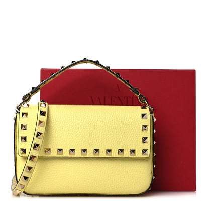 Valentino Garavani Grainy Calfskin Rockstud Crossbody Pouch Lime Sorbet 8 of 8