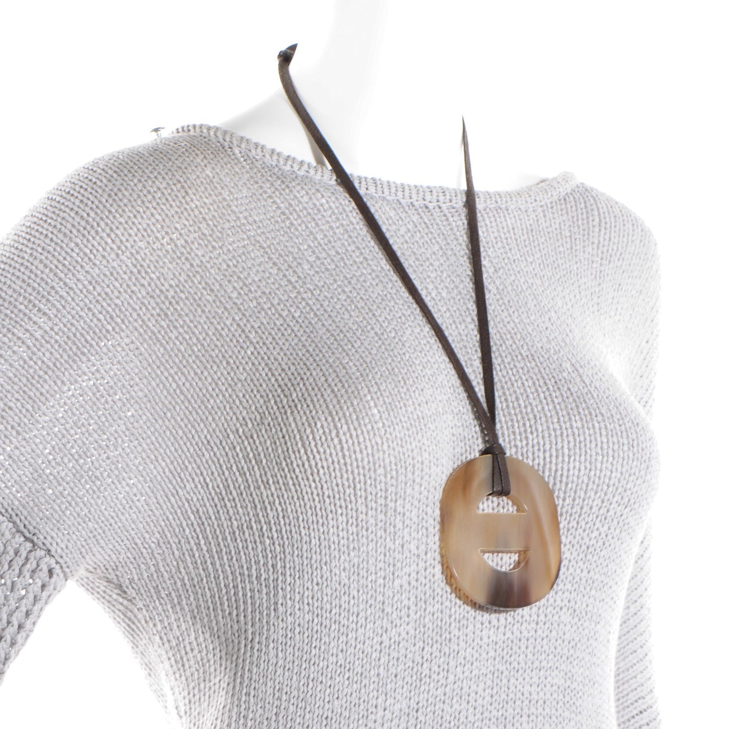 Buffalo Horn Isthme Corne de Buffle Pendant Necklace