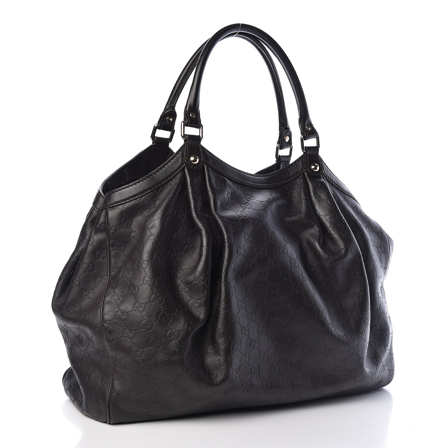 Guccissima Vitello Tender Large Sukey Tote Testa di Moro