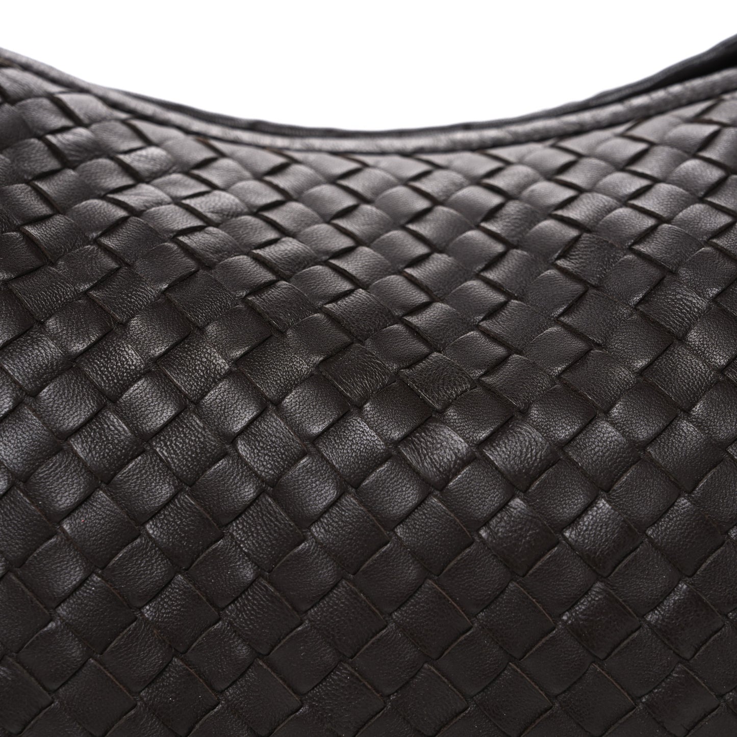 Nappa Intrecciato Medium Belly Veneta Hobo Ebano