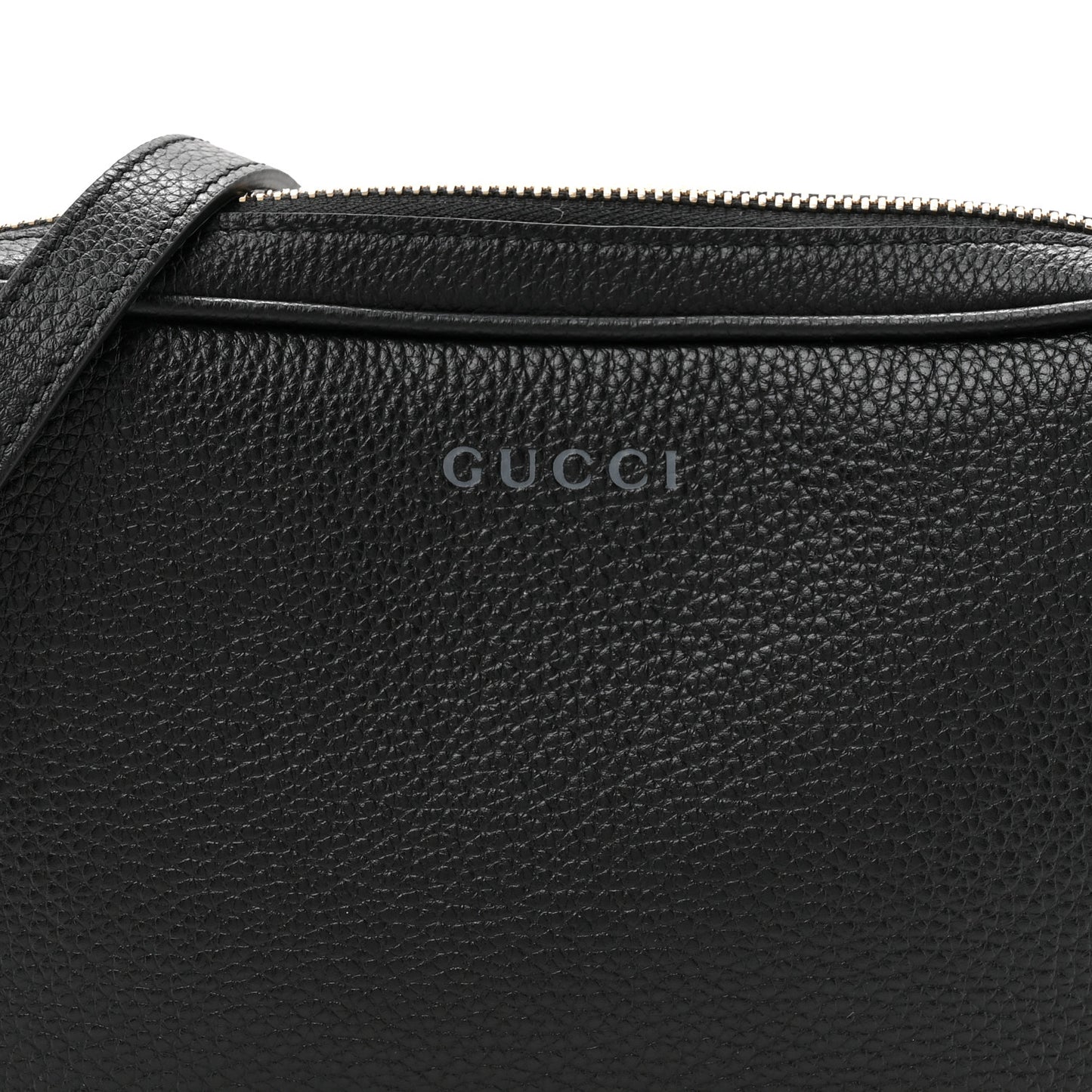 Pebbled Calfskin Shoulder Bag  Black