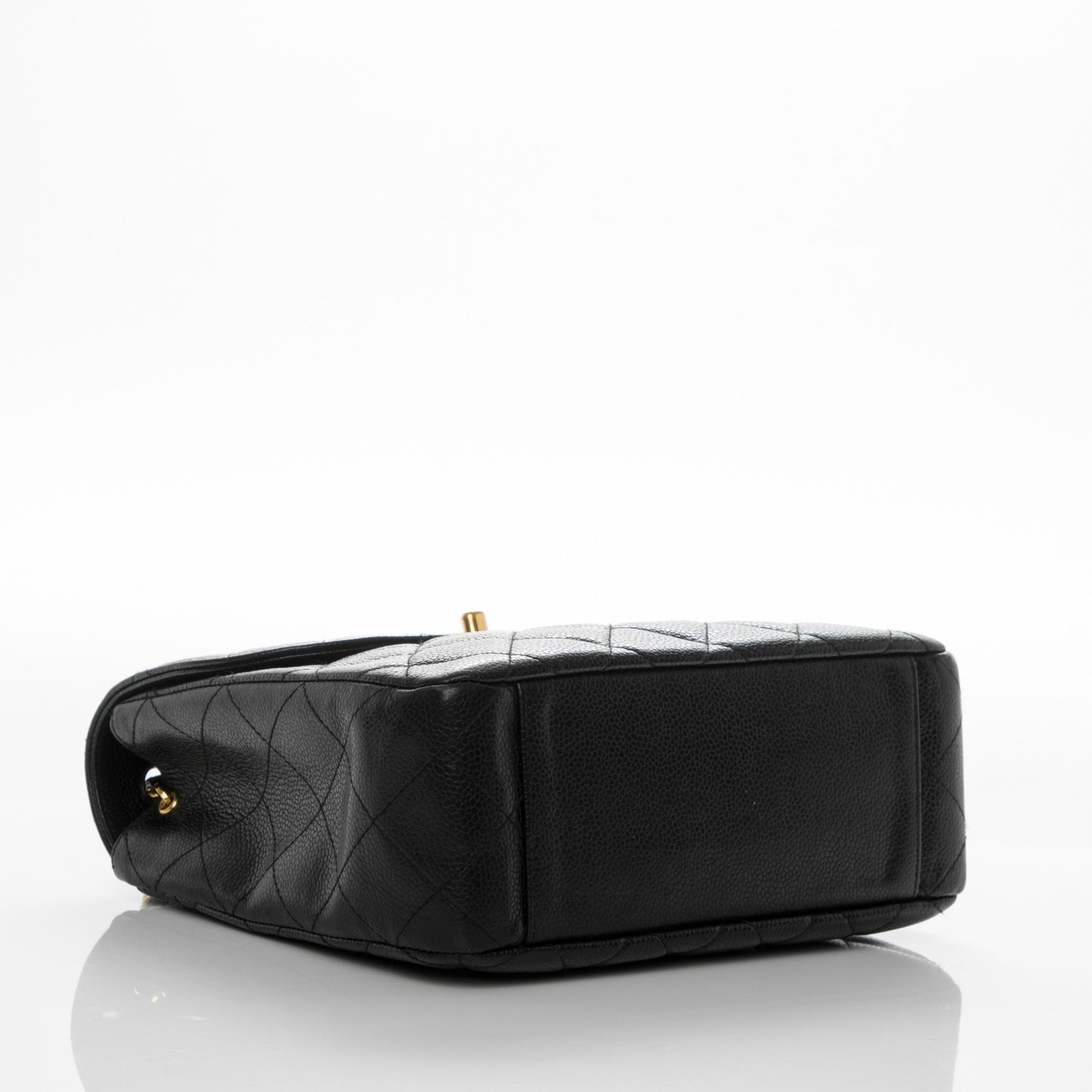 Caviar Quilted Medium Single Flap Black