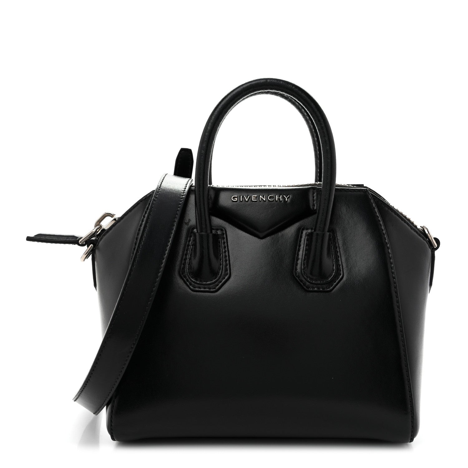 Givenchy Shiny Lord Calfskin Mini Antigona Black 1 of 11