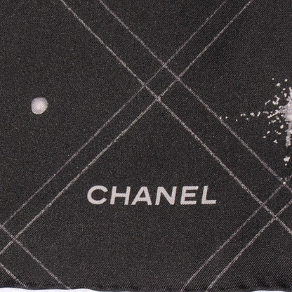 Chanel Silk Lion CC Scarf Black 3 of 10