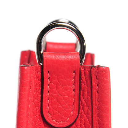 Hermes Taurillon Clemence Evelyne TPM Rouge Pivoine Rose Sakura 6 of 14