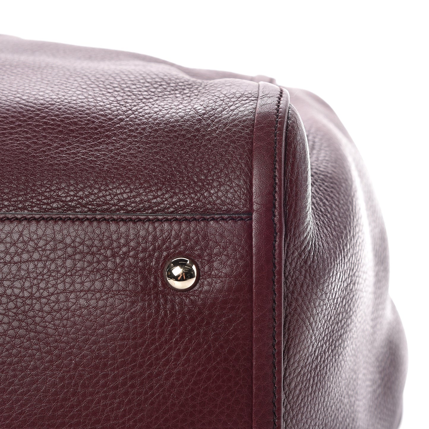 Pebbled Calfskin Large Soho Shoulder Bag Bordeaux