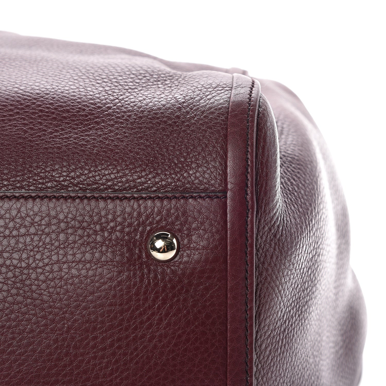 Gucci Pebbled Calfskin Large Soho Shoulder Bag Bordeaux 11 of 12