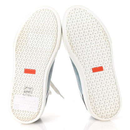 Hermes Suede Get Sneakers 37 Vert D'eau White 6 of 9