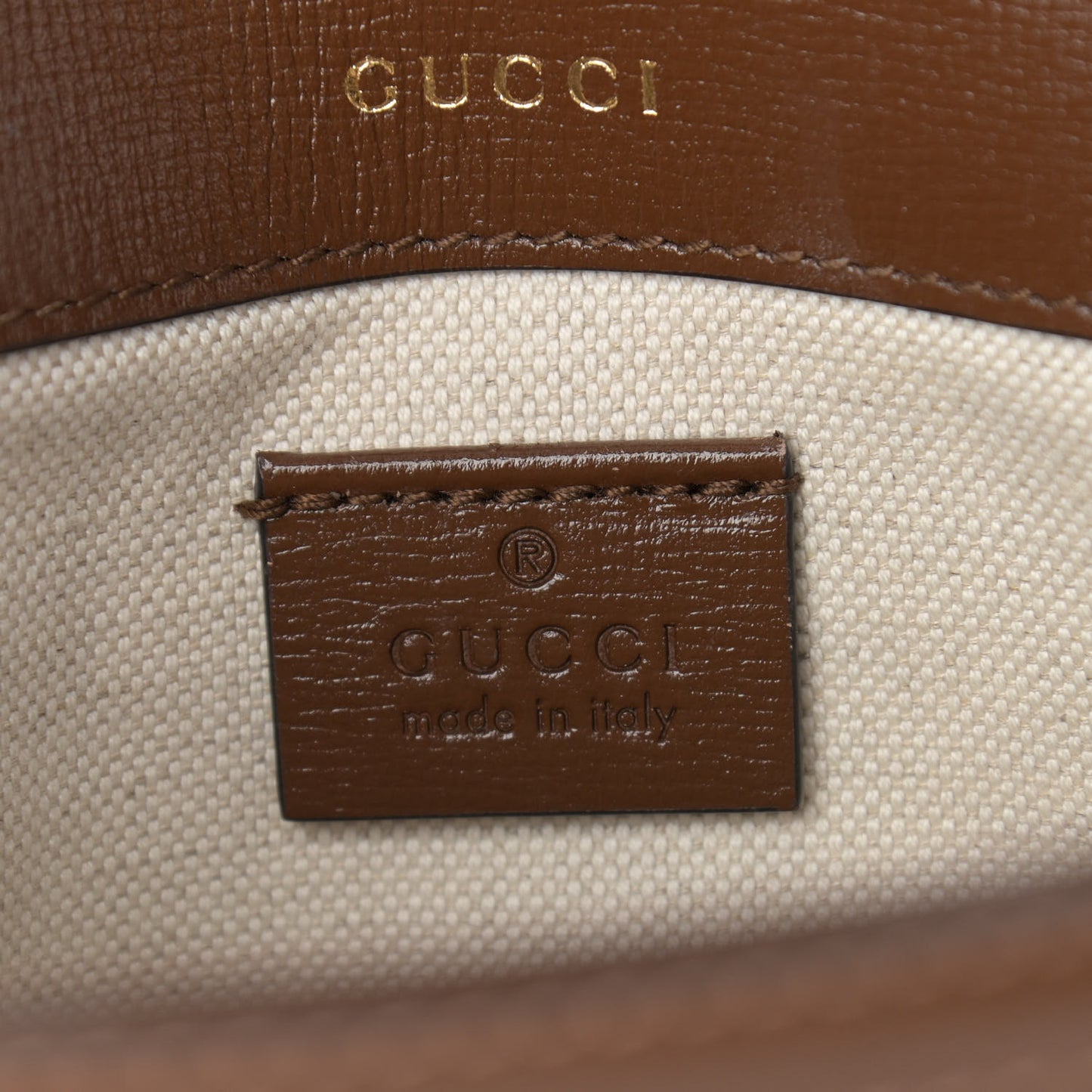 GG Supreme Monogram Web Mini Horsebit 1955 Shoulder Bag Beige Brown Sugar
