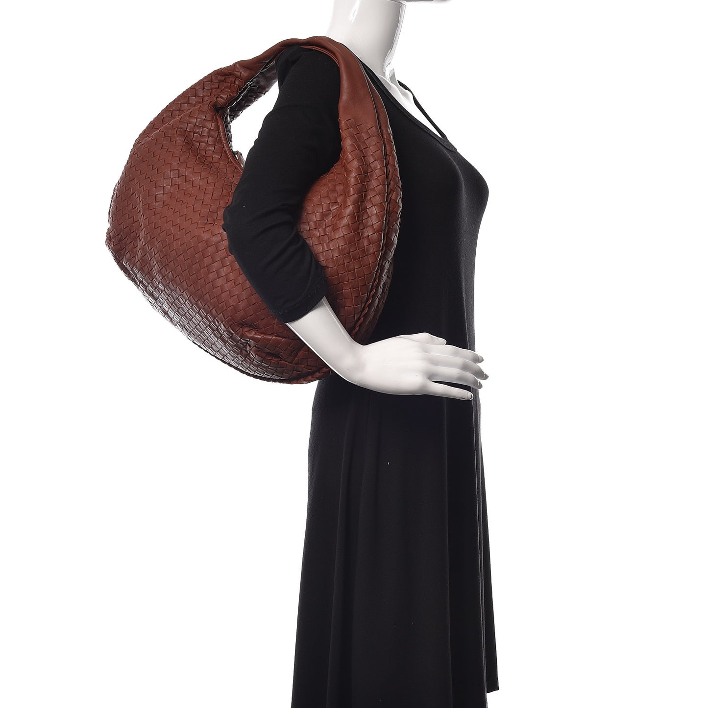 Nappa Intrecciato Large Belly Veneta Hobo Brique