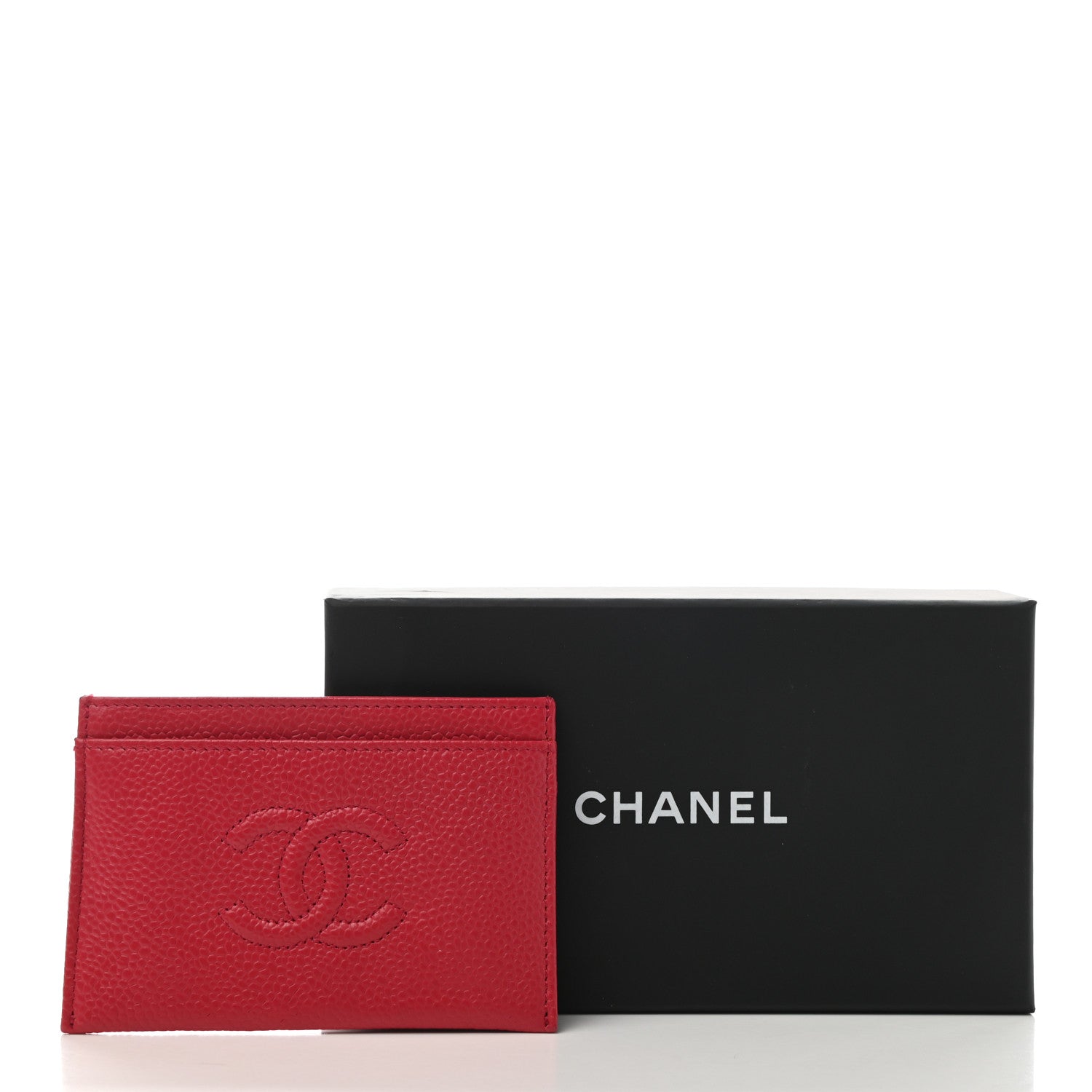 Chanel Caviar Timeless CC Card Holder Red 9 of 9