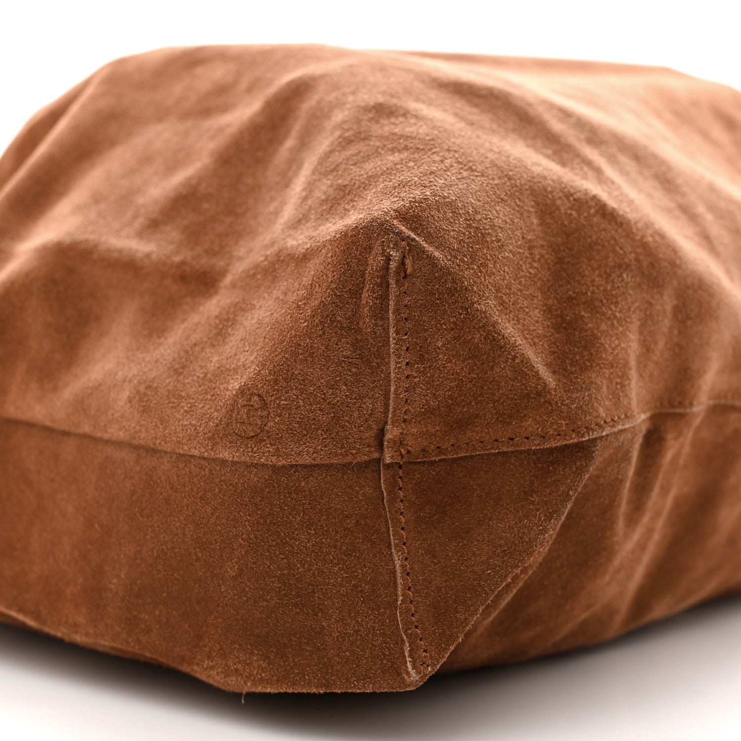 The Row Suede Bindle Bag Saddle 8 of 9