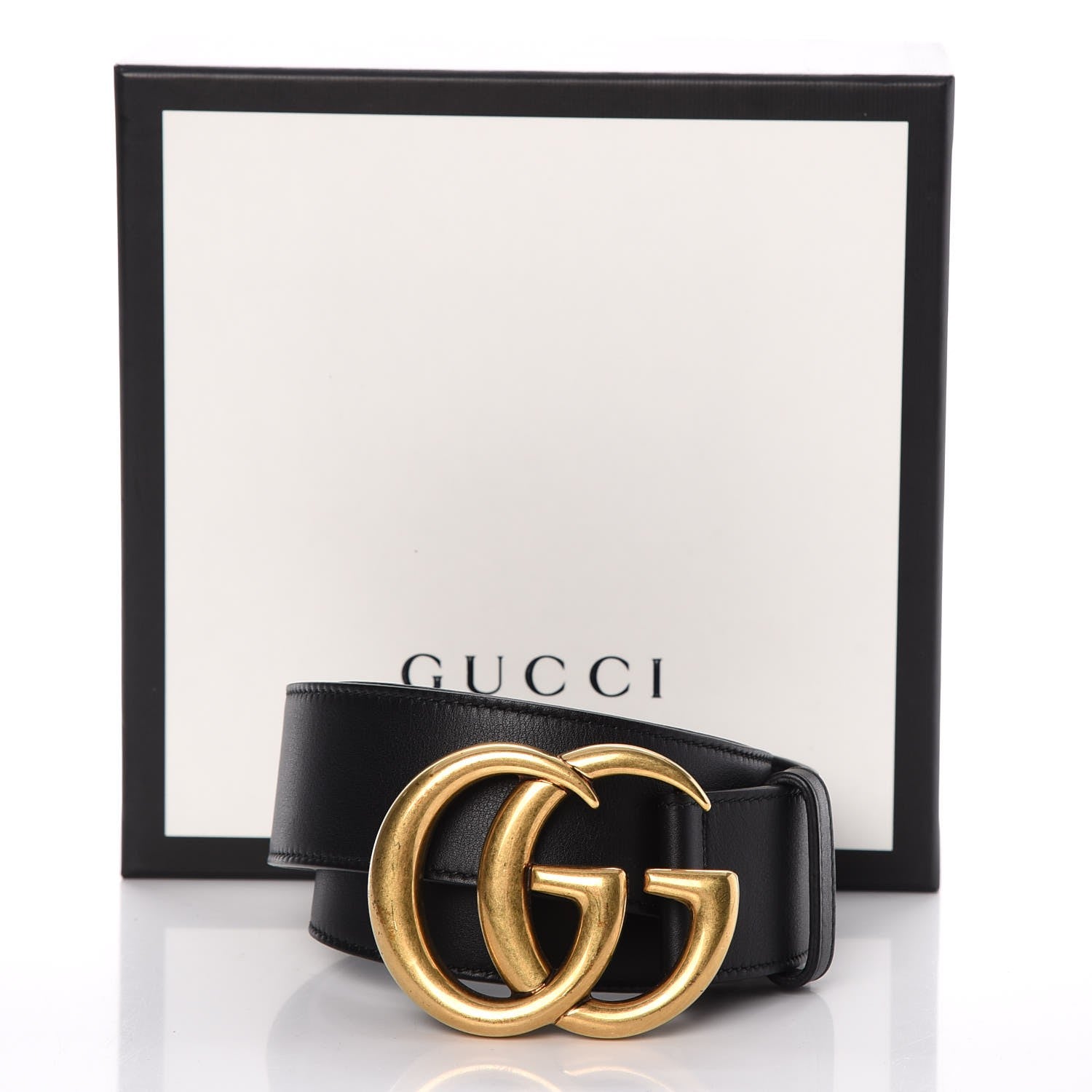 Gucci Calfskin Double G 40mm Belt 80 32 Black 7 of 7