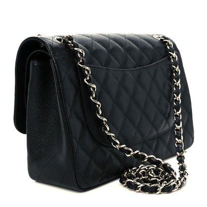 Chanel Caviar Quilted Jumbo Double Flap Black 3 of 12