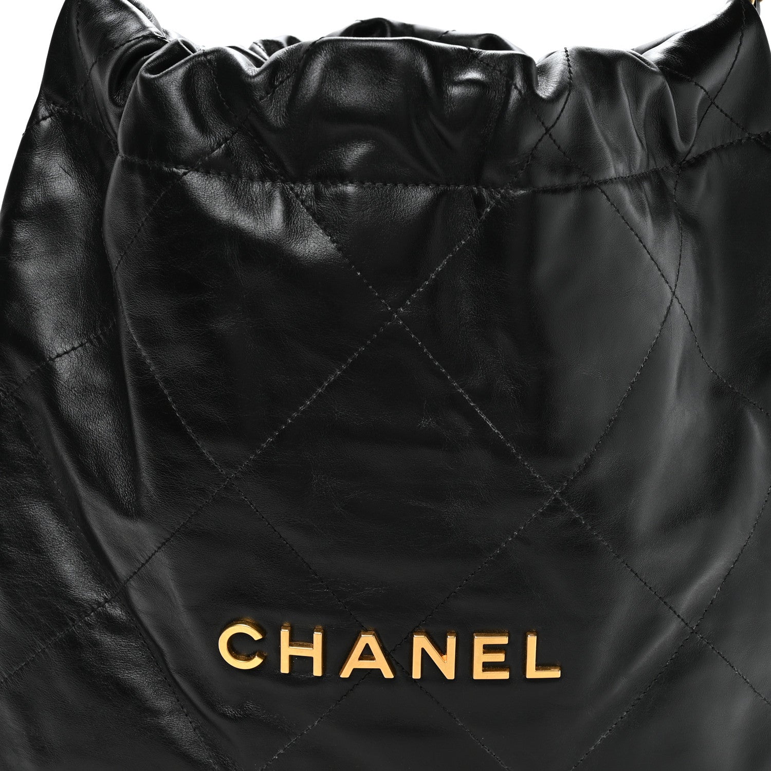 Chanel Shiny Calfskin Quilted Small Chanel 22 Black 9 of 11