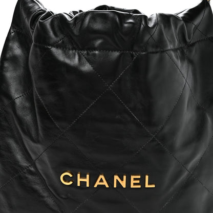 Chanel Shiny Calfskin Quilted Small Chanel 22 Black 9 of 11