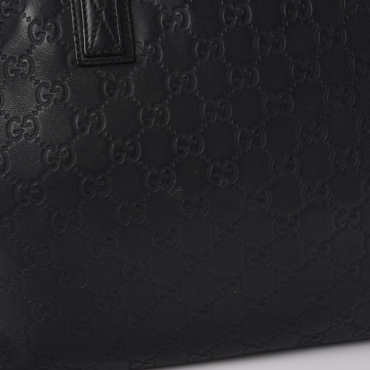 Guccissima Medium Zippered Shopping Tote Black