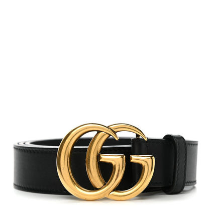 Gucci Calfskin Double G 30mm Belt 95 38 Black 1 of 6
