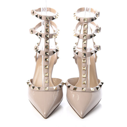 Valentino Garavani Patent Rockstud Ankle Strap 65mm Pumps 37 Poudre 5 of 10