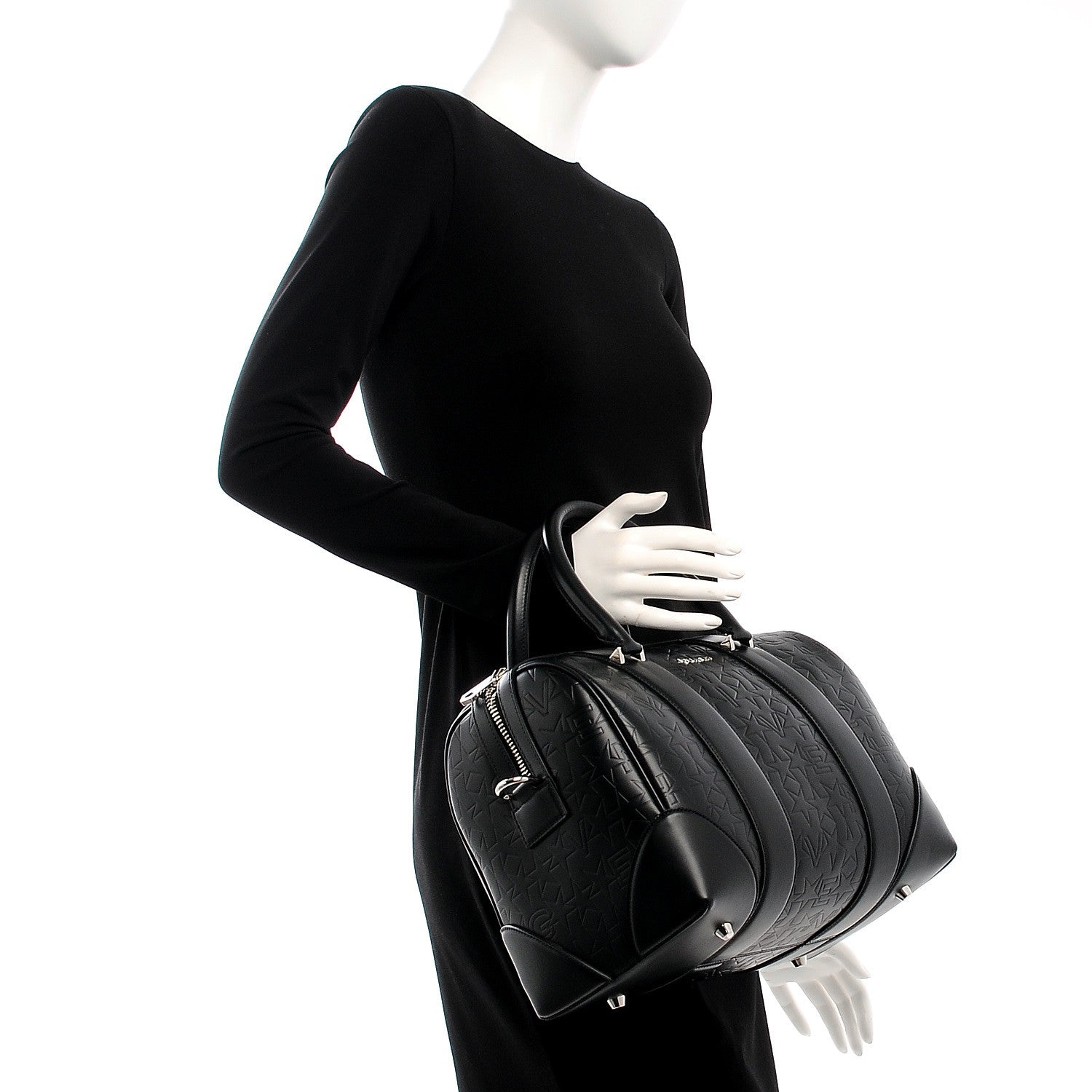Givenchy Calfskin Star Embossed Medium Lucrezia Black 3 of 8