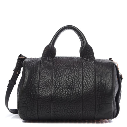 Alexander Wang Pebbled Lambskin Rocco Black Rose Gold Hardware 1 of 15