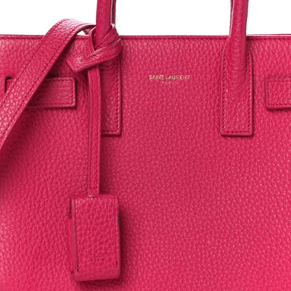 Saint Laurent Grained Calfskin Nano Sac De Jour Fuchsia 7 of 11
