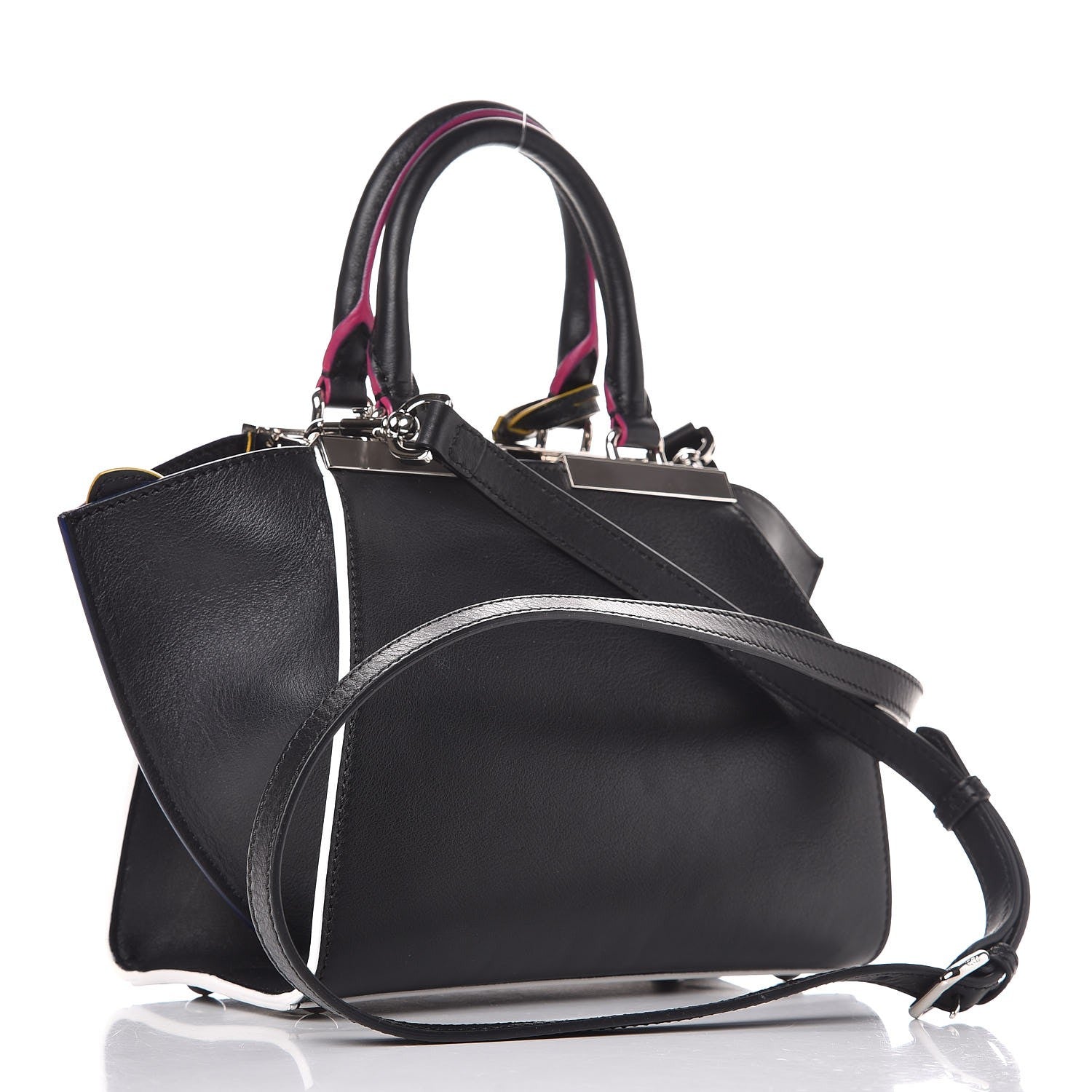 Fendi Vitello Dolce Mini 3Jours Tote Black 3 of 7