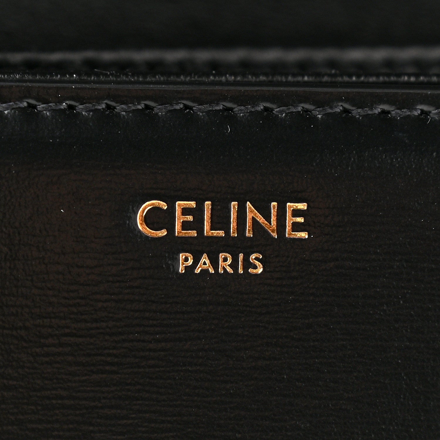 Celine Shiny Calfskin Medium Triomphe Black 6 of 9