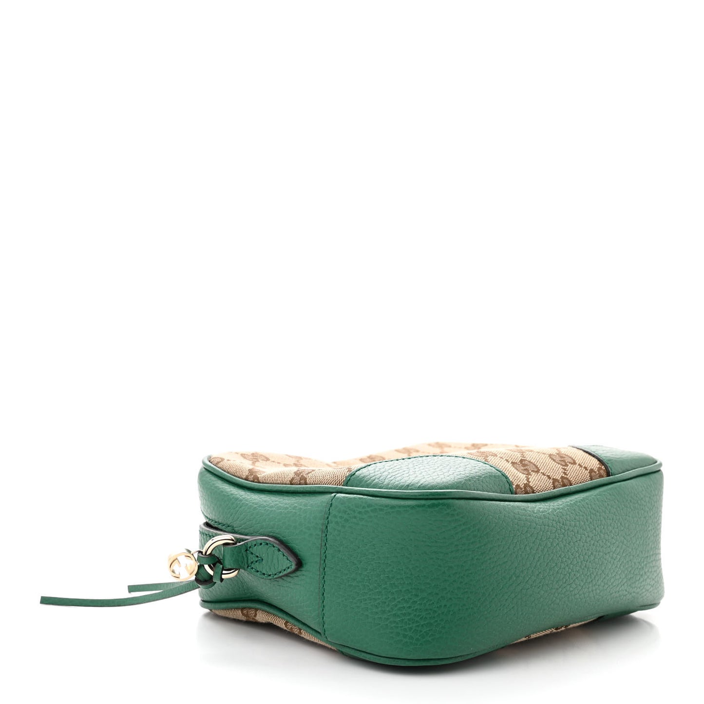 Monogram Dollar Calfskin Mini Bree Messenger Bag Beige Ebony Emerald