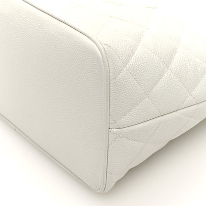 Chanel Caviar Quilted Medallion Tote White 10 of 11