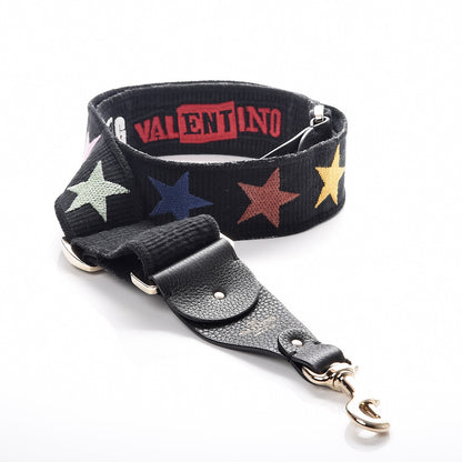 Valentino Garavani X JAMIE REID Canvas Embroidered Rockstud Guitar Strap Black 5 of 6