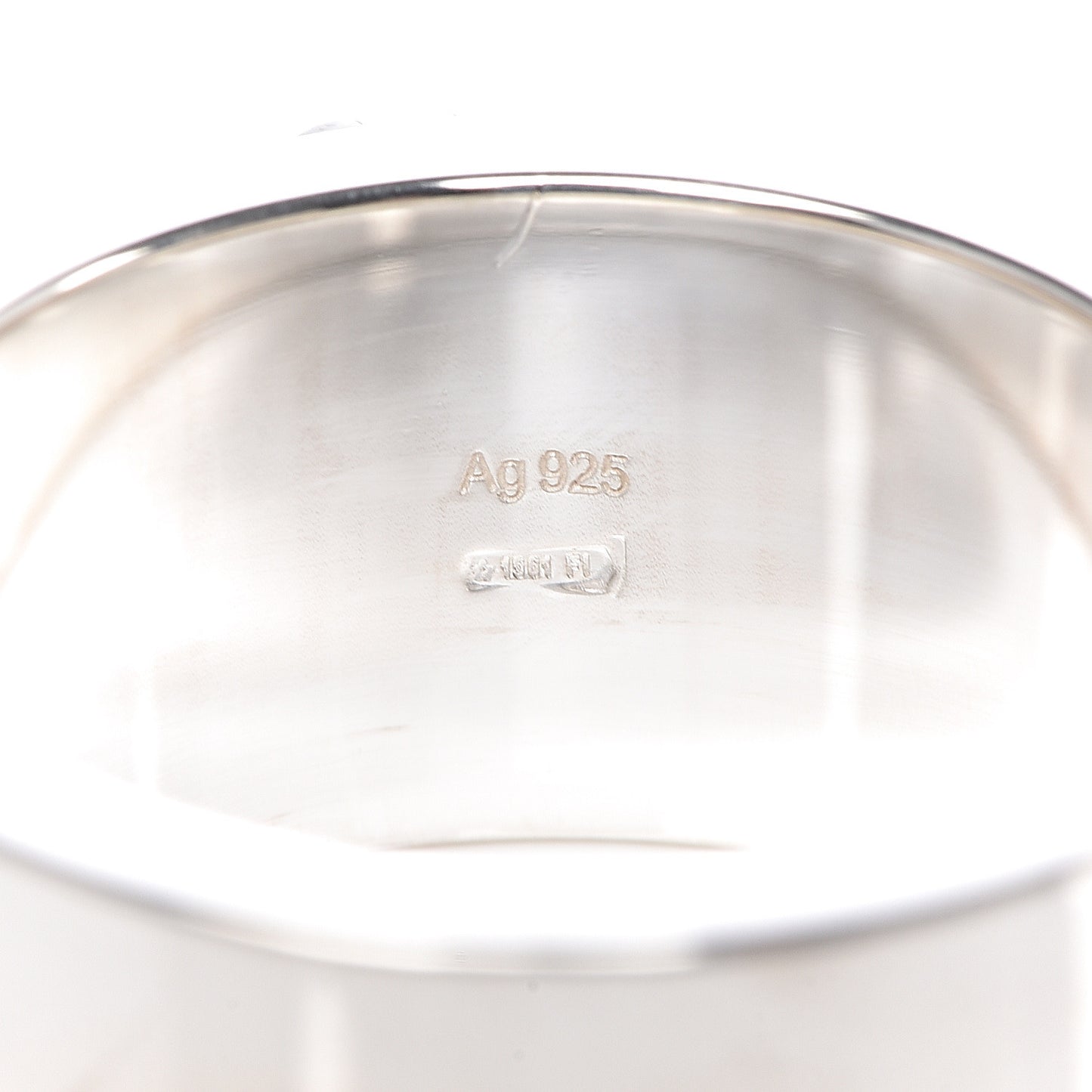 Sterling Silver 10mm Trademark Heart Wide Band Ring 56 7.5
