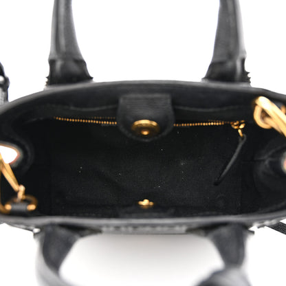 Burberry Grainy Calfskin House Check Baby Brogue Banner Tote Black 5 of 18
