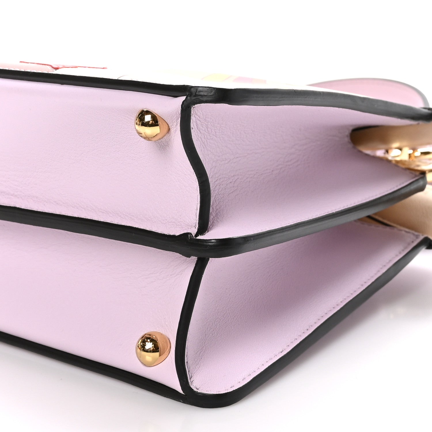 Fendi Vitello Seta Shiny Nappa Dancing Girls Inlay Small Peekaboo I SEE U Satchel Anemone Multicolor 11 of 11